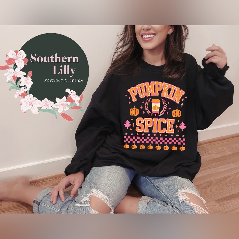 Pumpkin Spice Black Sweatshirt